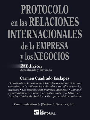 cover image of Protocolo en las relaciones internacionales de la empresa y los negocios